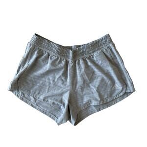 ADIDAS Women's Pacer 3-Stripes Woven Athletic Shorts Heather Gray Size Medium